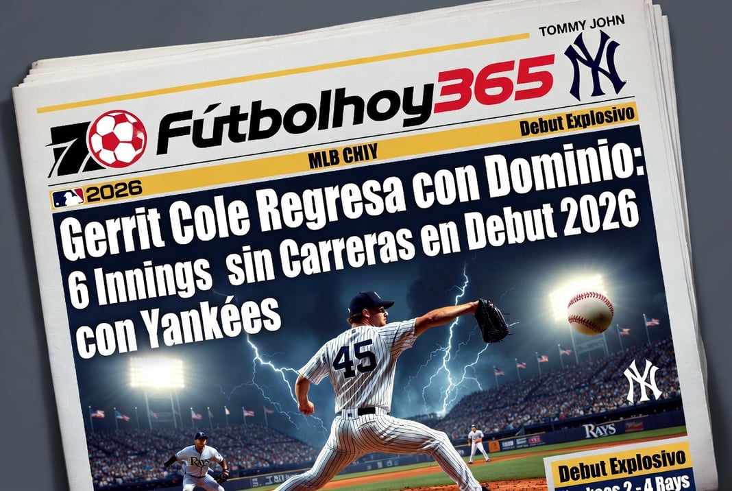Gerrit Cole Regresa con Dominio 6 Innings sin Carreras en Debut 2026 con Yankees