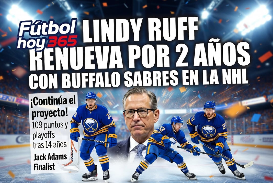 Lindy Ruff renueva por 2 años con Buffalo Sabres en la NHL
