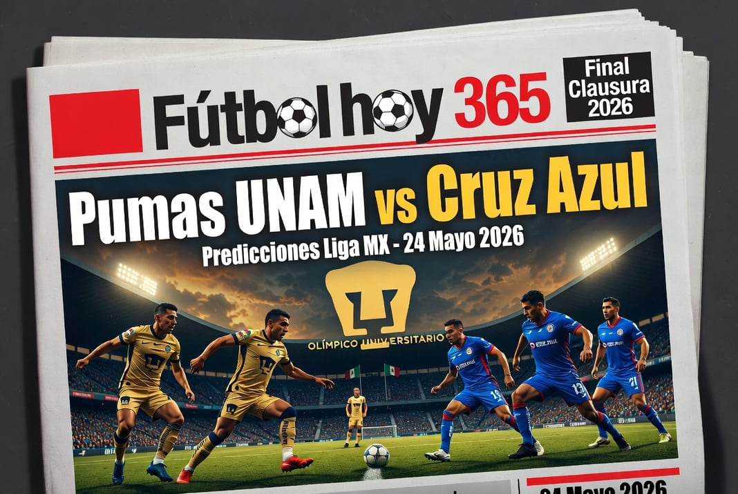 predicciones Liga MX Pumas UNAM vs Cruz Azul 24 Mayo 2026