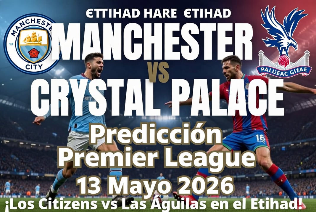 Manchester City vs Crystal Palace Prediccion Premier League 13 Mayo 2026