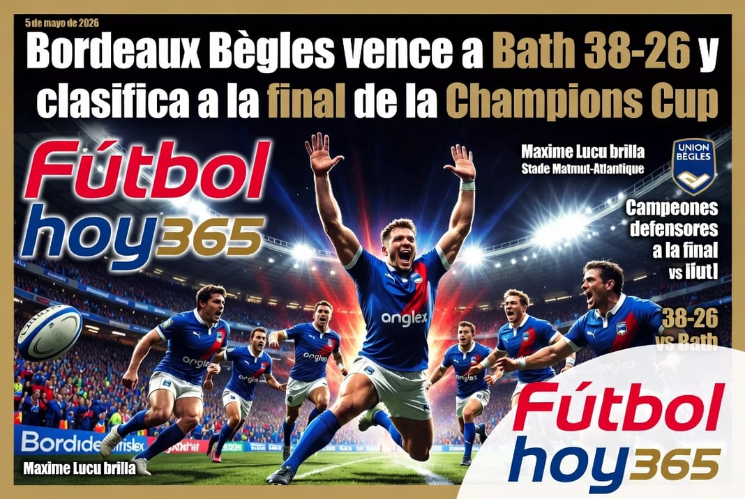 Bordeaux Bègles vence a Bath 38-26 y clasifica a la final de la Champions Cup