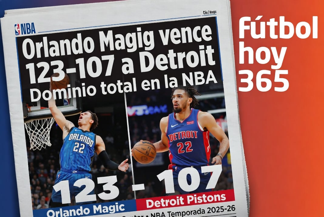 Orlando Magic vence 123-107 a Detroit Pistons Dominio total en la NBA
