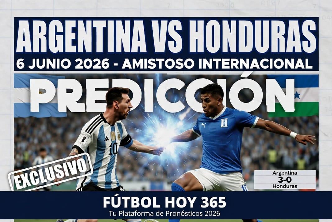 Argentina vs Honduras 6 junio 2026 Prediccion Amistoso Internacional
