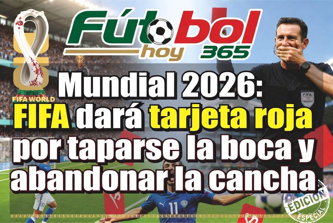 Mundial 2026 FIFA dará tarjeta roja por taparse la boca y abandonar la cancha