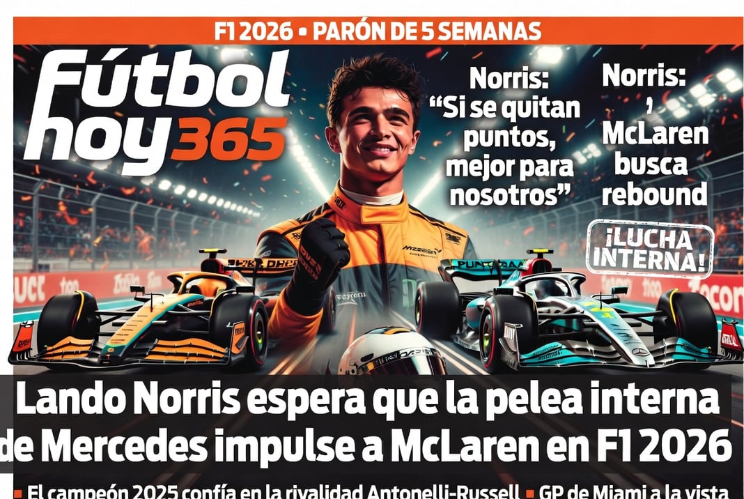 Lando Norris espera que la pelea interna de Mercedes impulse a McLaren en F1 2026