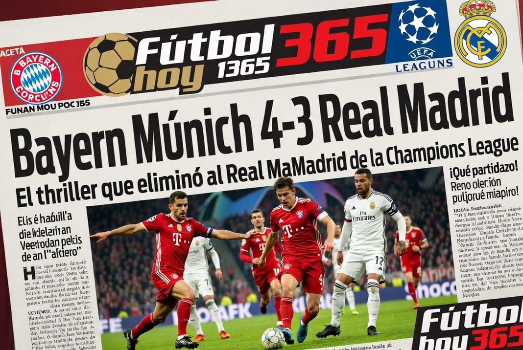 Bayern Múnich 4-3 Real Madrid El thriller que eliminó al Real Madrid de la Champions League