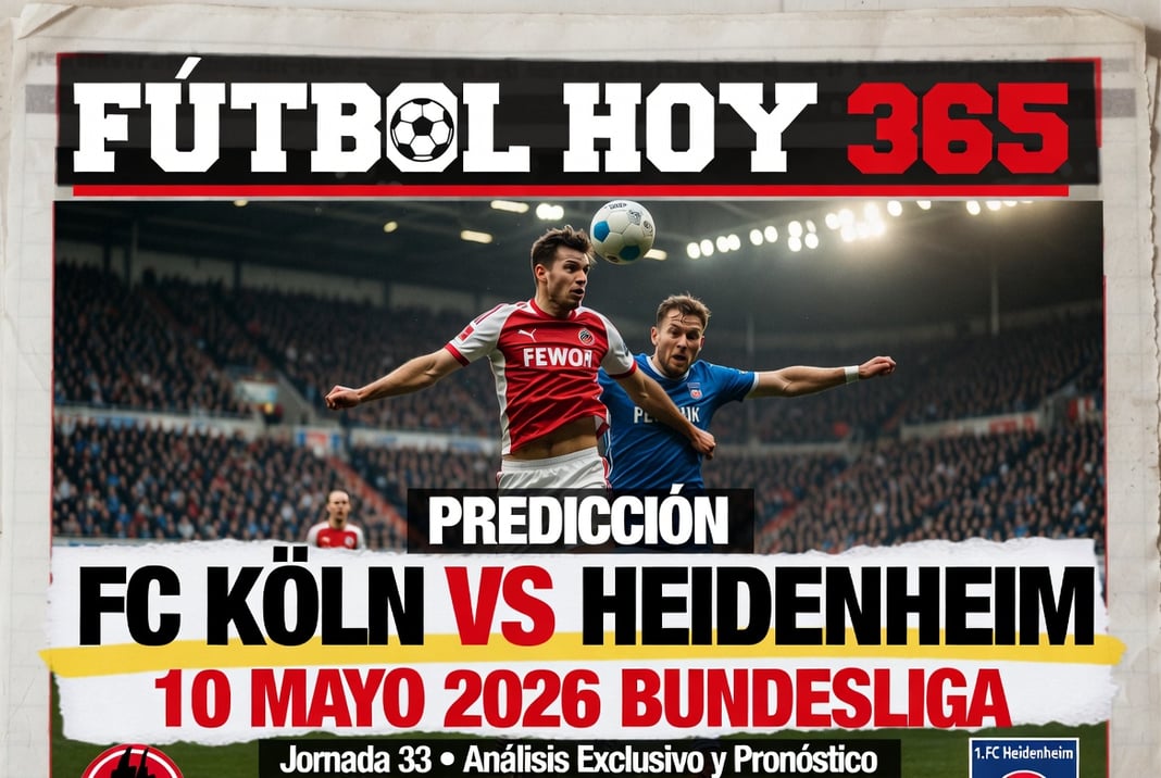 Prediccion FC Koln vs Heidenheim 10 Mayo 2026 Bundesliga