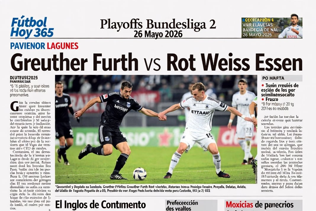Greuther Furth vs Rot Weiss Essen Playoffs Bundesliga 2 26 Mayo 2026