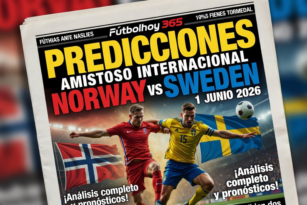 predicciones amistoso internacional Norway vs Sweden 1 Junio 2026