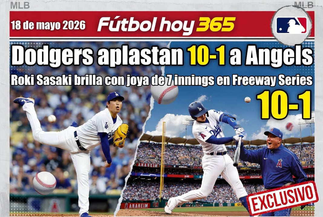 Dodgers aplastan 10-1 a Angels y Roki Sasaki brilla con joya de 7 innings en Freeway Series