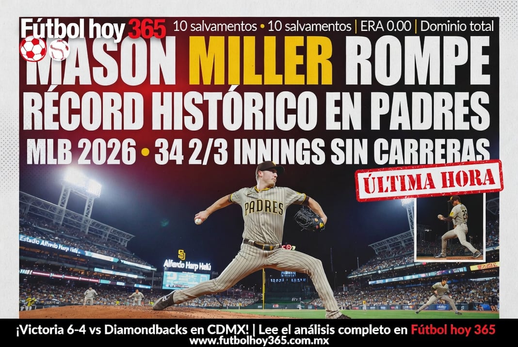 Mason Miller rompe récord histórico en Padres MLB 2026