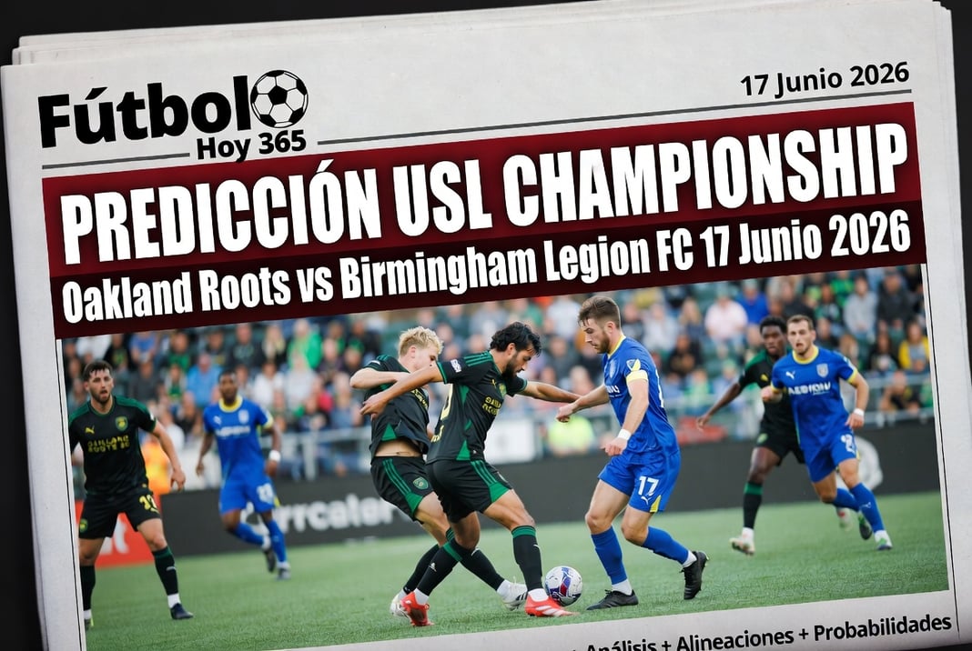 Prediccion USL Championship Oakland Roots vs Birmingham Legion FC 17 Junio 2026