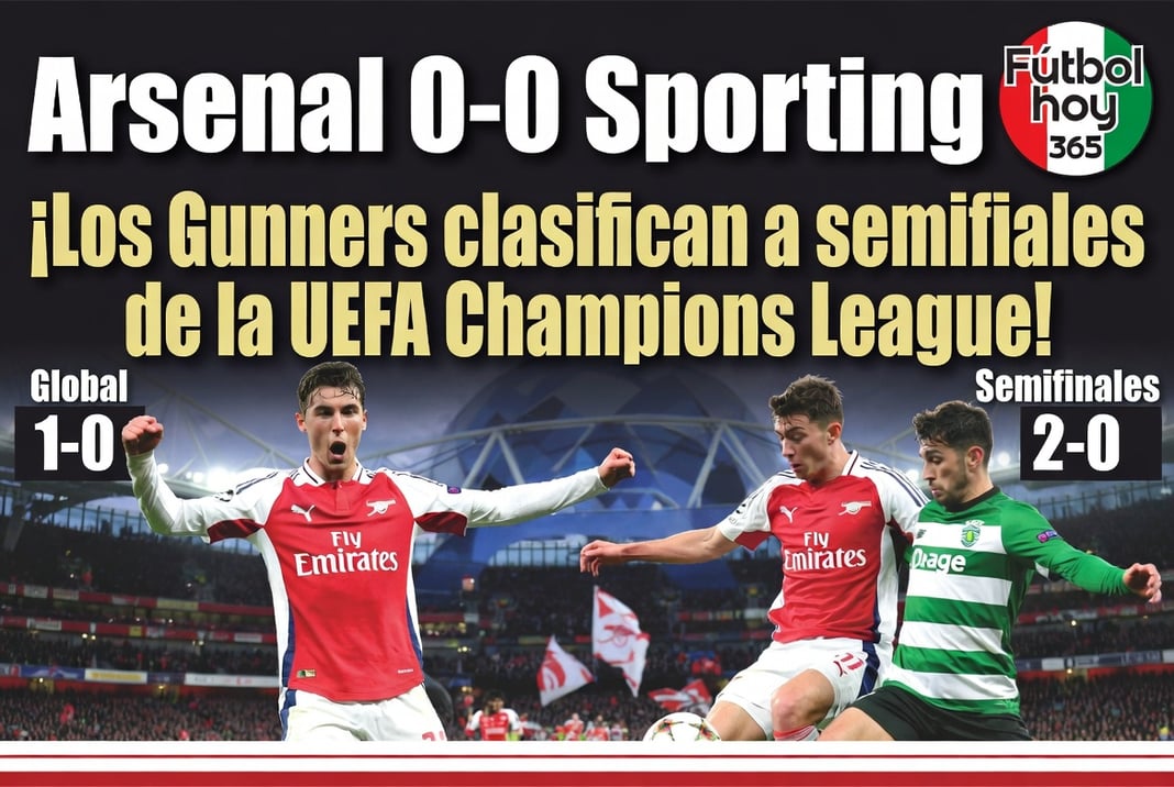 Arsenal 0-0 Sporting CP Los Gunners clasifican a semifinales de la UEFA Champions League