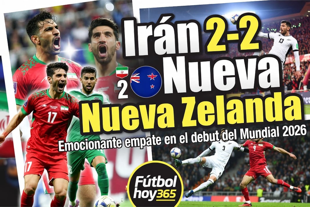 Irán 2-2 Nueva Zelanda Emocionante empate en el debut del Mundial 2026