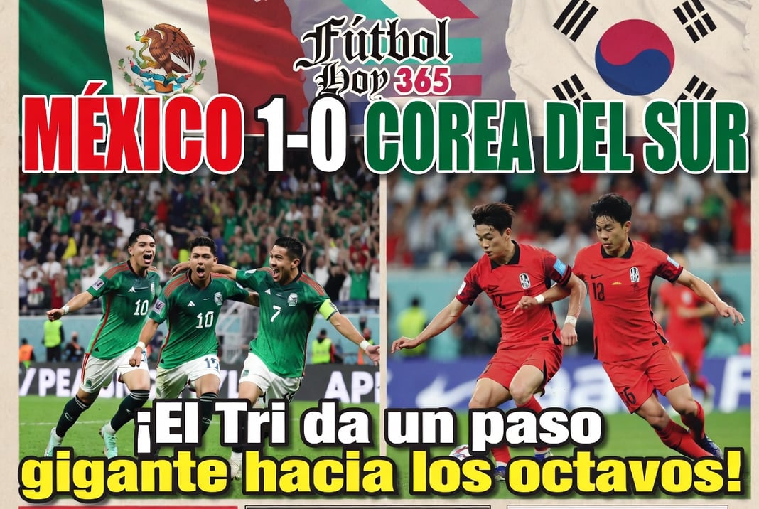 México 1-0 Corea del Sur El Tri da un paso gigante hacia los octavos en el Mundial 2026