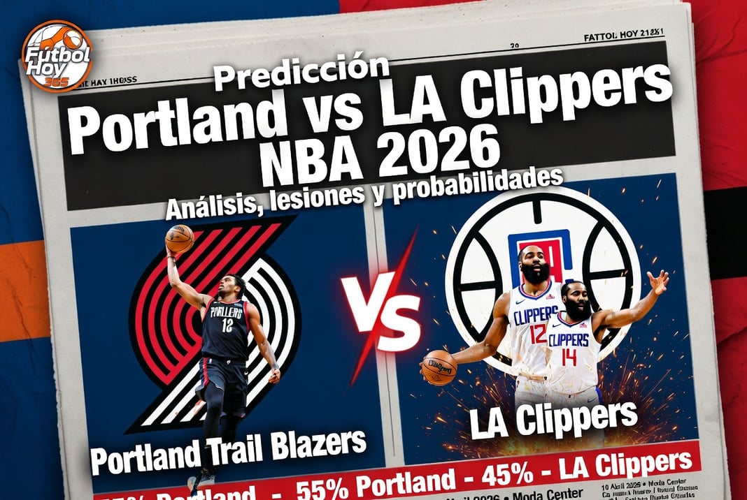 Predicción Portland vs LA Clippers NBA 2026 Análisis, lesiones y probabilidades