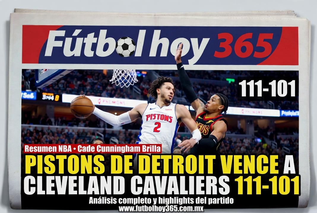 Pistons de Detroit vence a Cleveland Cavaliers 111-101 Resumen NBA