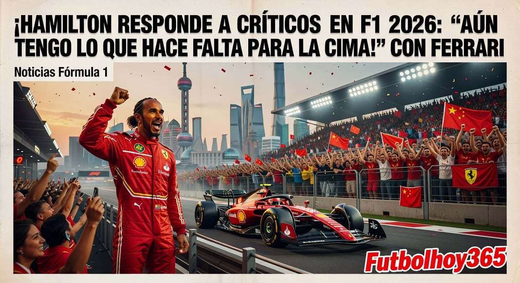 Lewis Hamilton responde a críticos en F1 2026: 