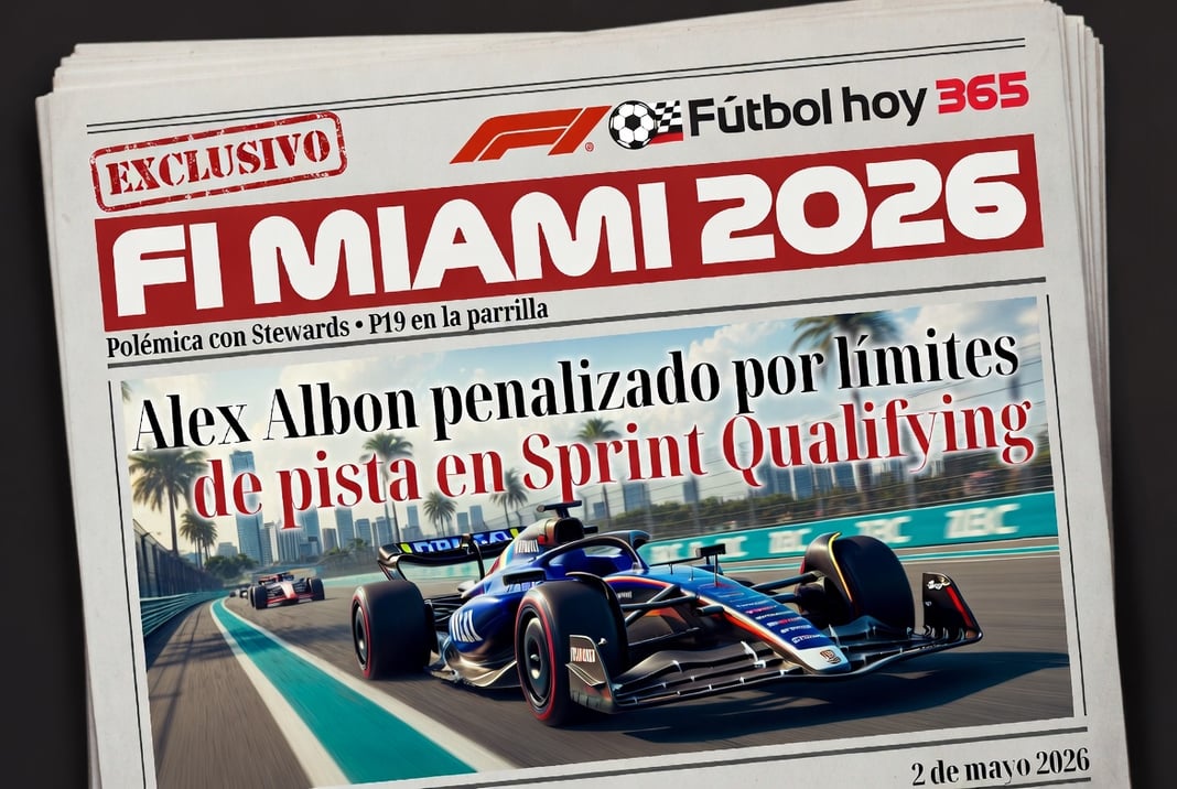 F1 Miami 2026 Alex Albon penalizado por límites de pista en Sprint Qualifying