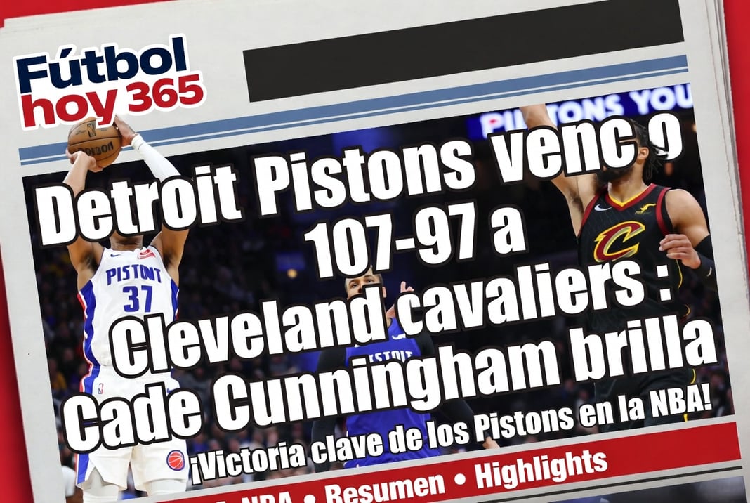 Detroit Pistons vence 107-97 a Cleveland Cavaliers Cade Cunningham brilla