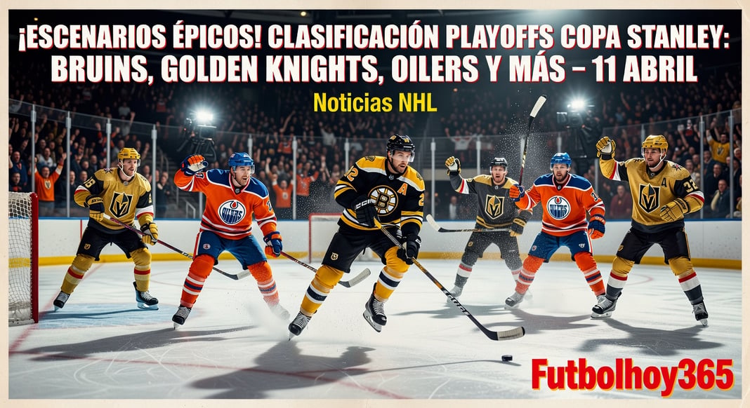Escenarios de Clasificación a Playoffs Copa Stanley: Bruins, Golden Knights, Oilers y Más el 11 de Abril