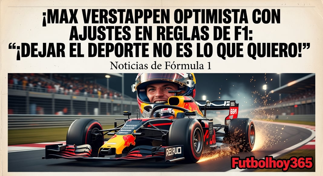Max Verstappen optimista sobre ajustes en reglas de F1: 