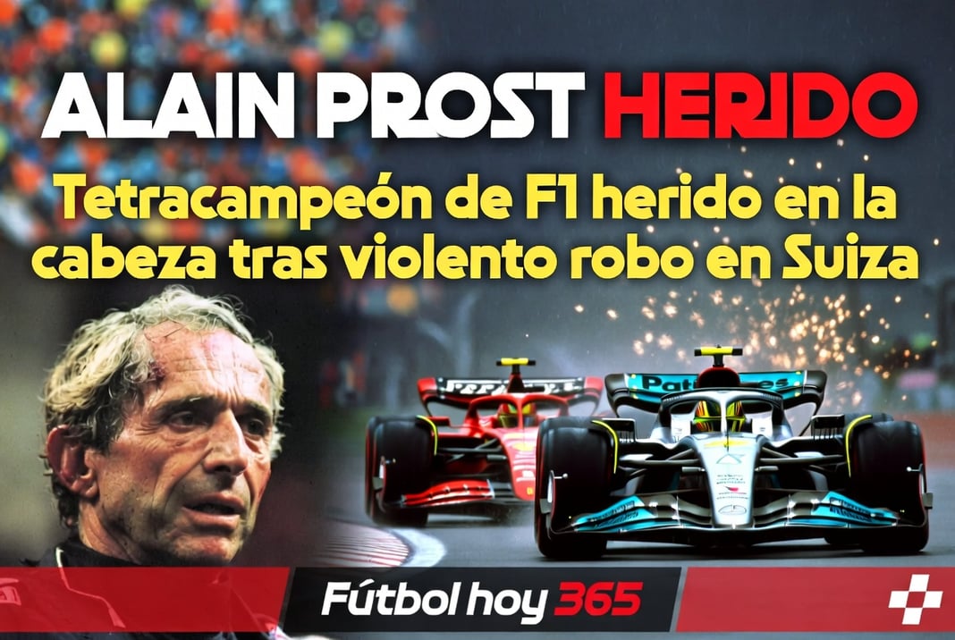 Alain Prost, tetracampeón de F1, herido en la cabeza tras violento robo en su casa de Suiza