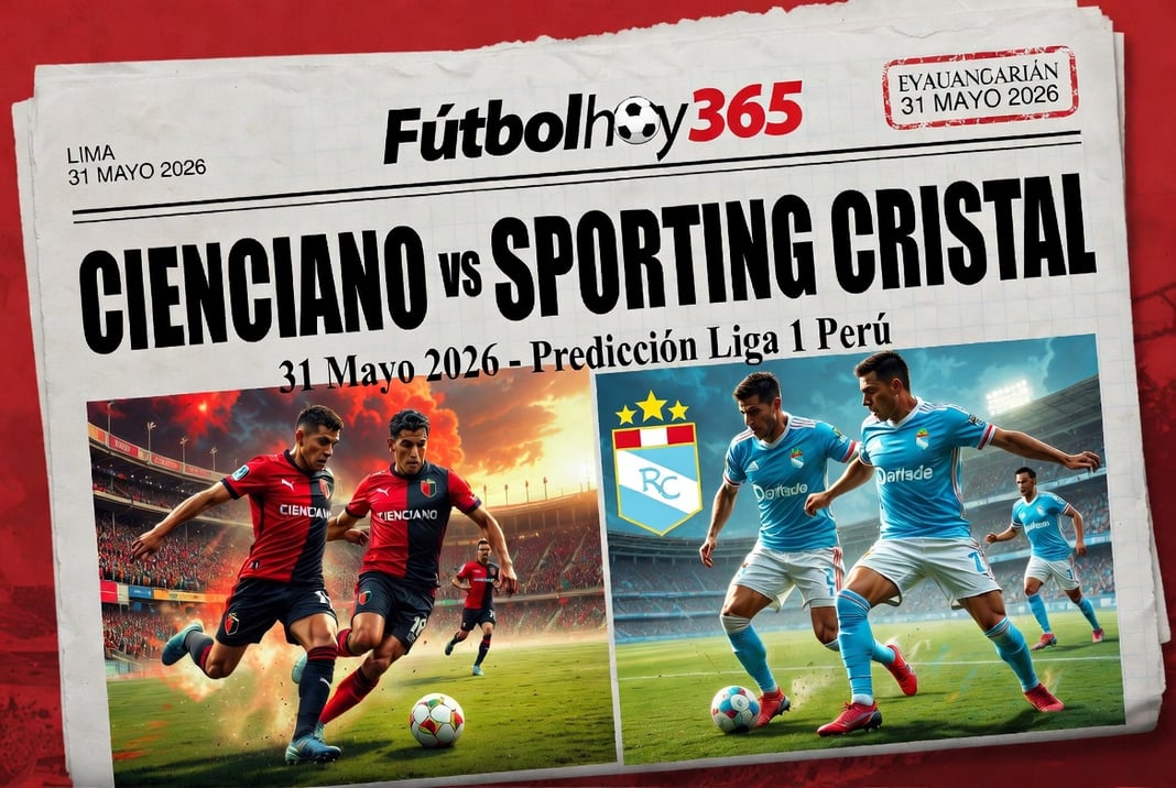 Cienciano vs Sporting Cristal 31 Mayo 2026 Prediccion Liga 1 Peru