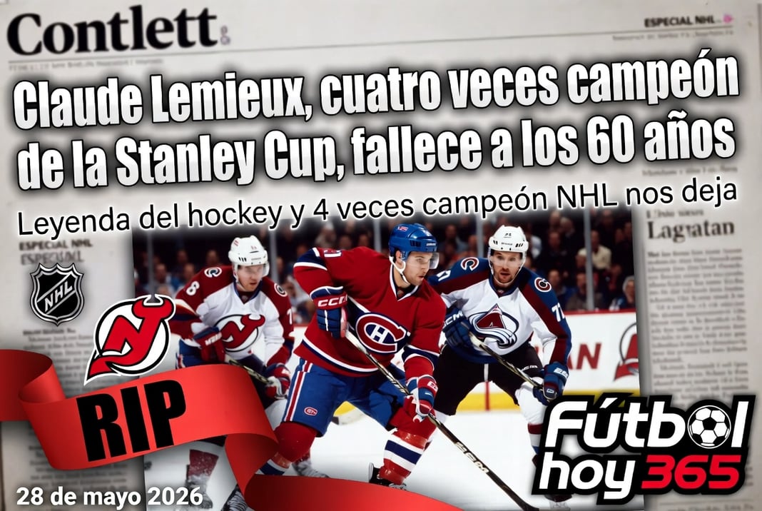 Claude Lemieux, cuatro veces campeón de la Stanley Cup, fallece a los 60 años