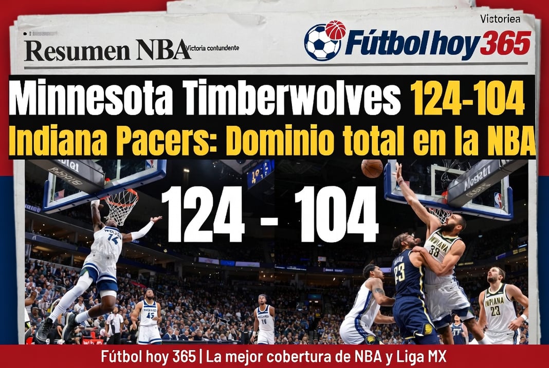 Minnesota Timberwolves 124-104 Indiana Pacers Dominio total en la NBA