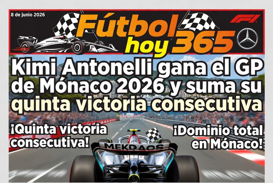 Kimi Antonelli gana el GP de Mónaco 2026 y suma su quinta victoria consecutiva