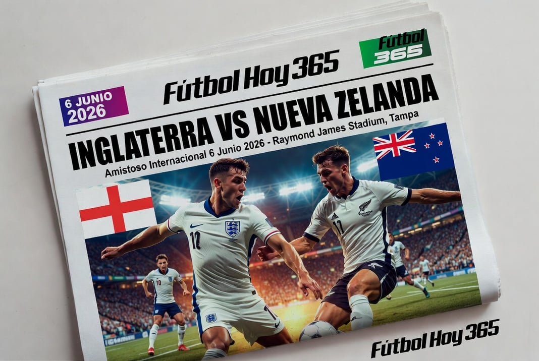 Inglaterra vs Nueva Zelanda Amistoso Internacional 6 Junio 2026