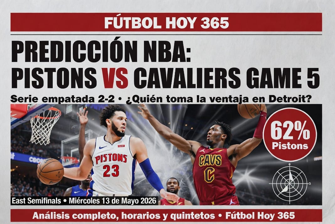 Predicción NBA Pistons vs Cavaliers Game 5