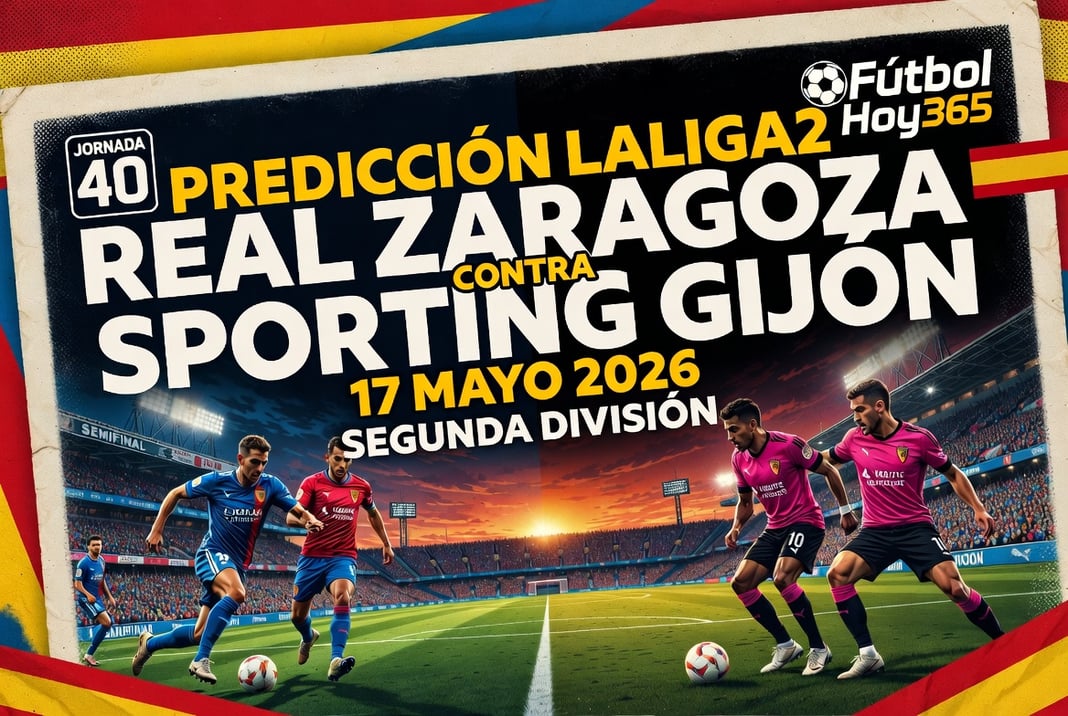 Prediccion LaLiga2 Real Zaragoza contra Sporting Gijon 17 Mayo 2026 Segunda Division