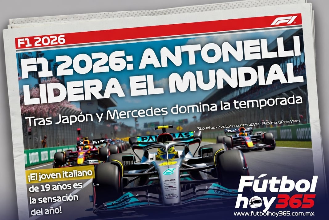 F1 2026 Antonelli lidera el Mundial tras Japón y Mercedes domina la temporada
