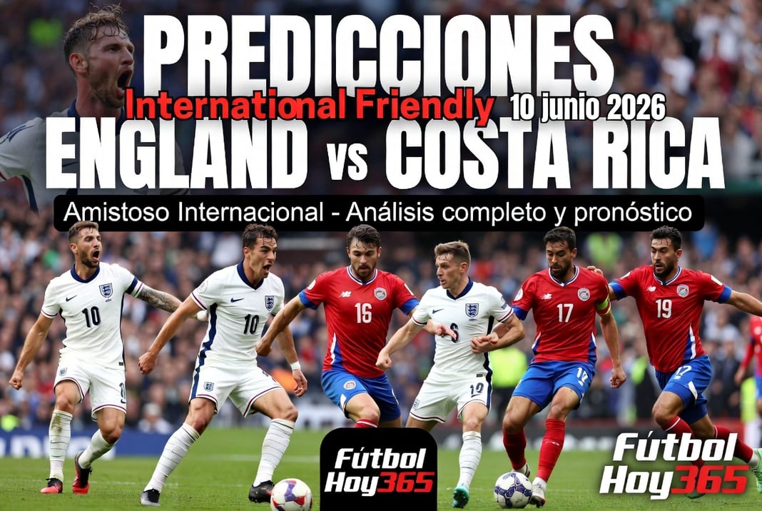 predicciones international friendly England vs Costa Rica 10 junio 2026