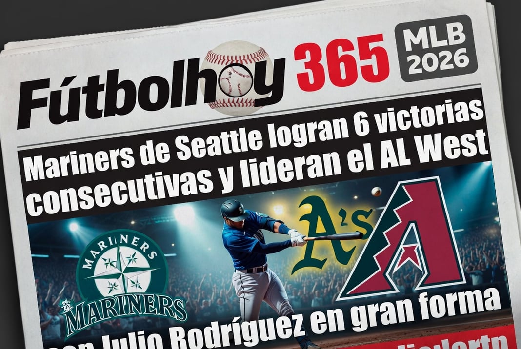 Mariners de Seattle logran 6 victorias consecutivas y lideran el AL West con Julio Rodríguez en gran forma