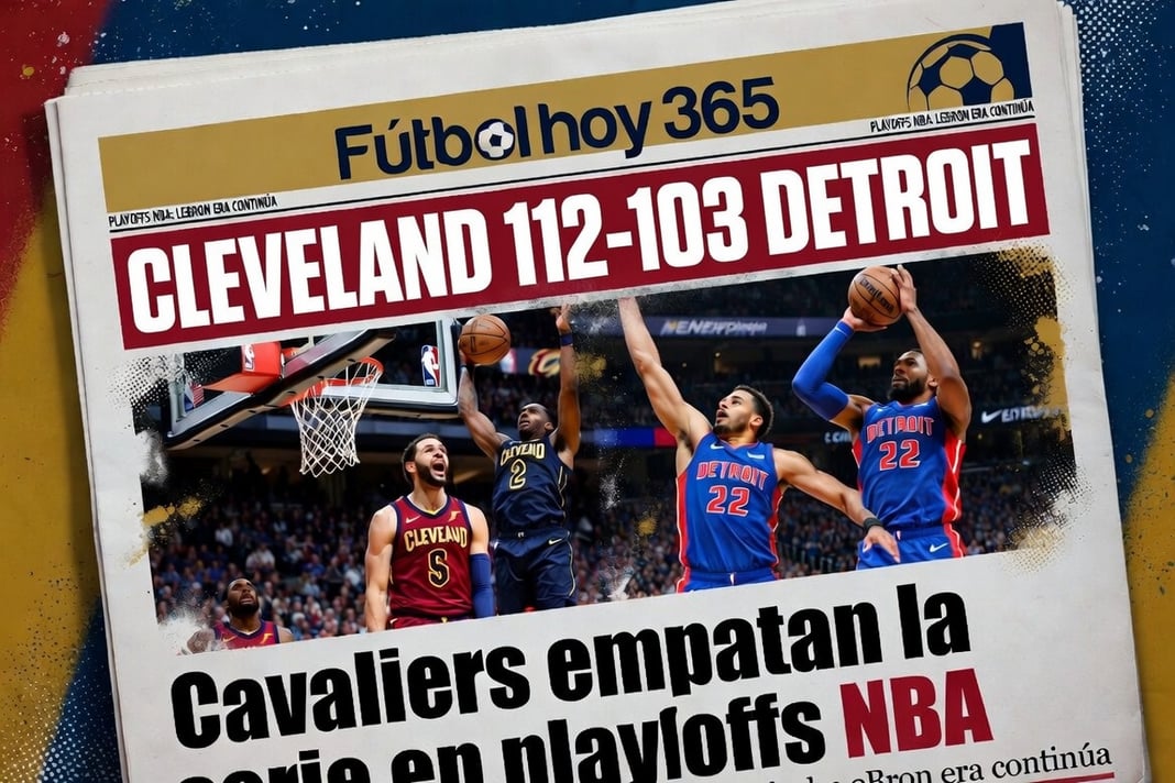 Cleveland 112-103 Detroit Cavaliers empatan la serie en playoffs NBA