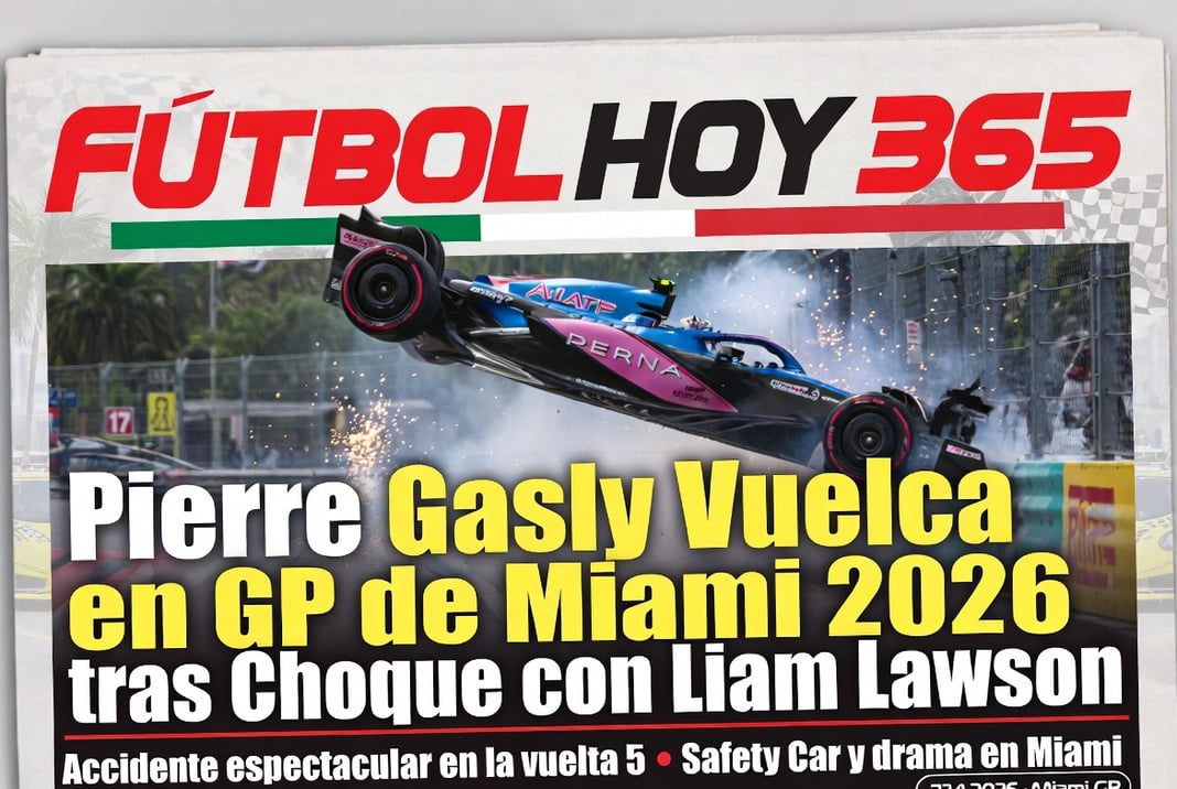 Pierre Gasly Vuelca en GP de Miami 2026 tras Choque con Liam Lawson