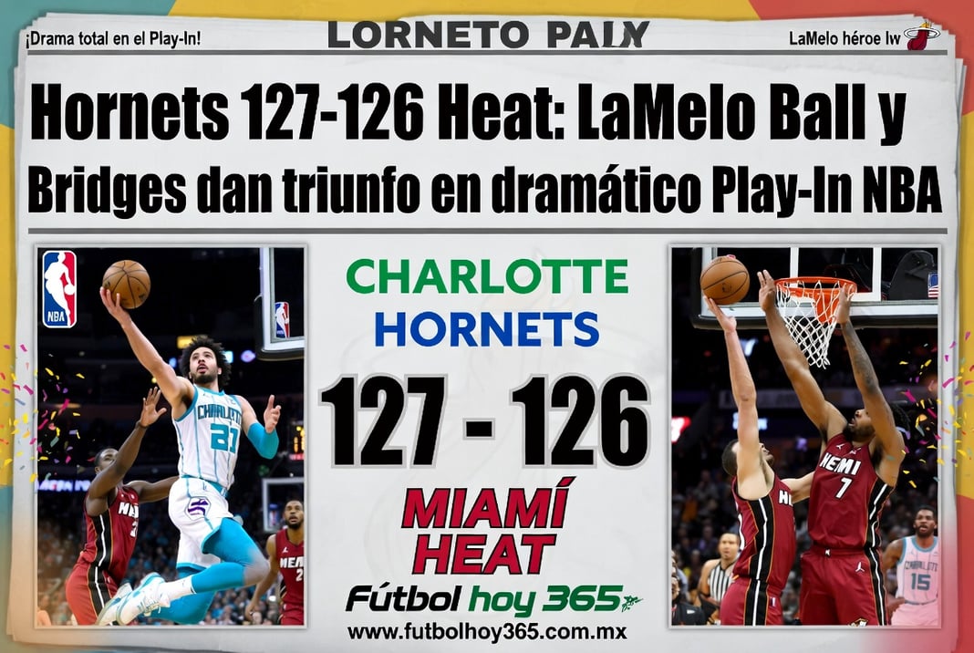 Hornets 127-126 Heat LaMelo Ball y Bridges dan triunfo en dramático Play-In NBA