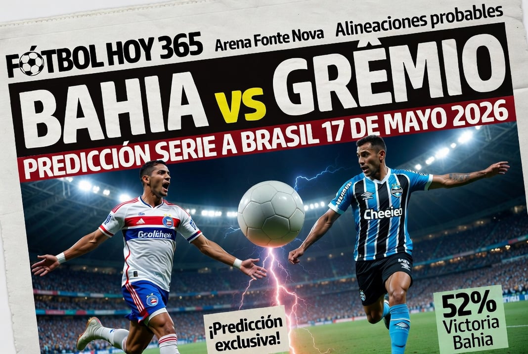 Bahia vs Gremio Prediccion Serie A Brasil 17 de Mayo 2026