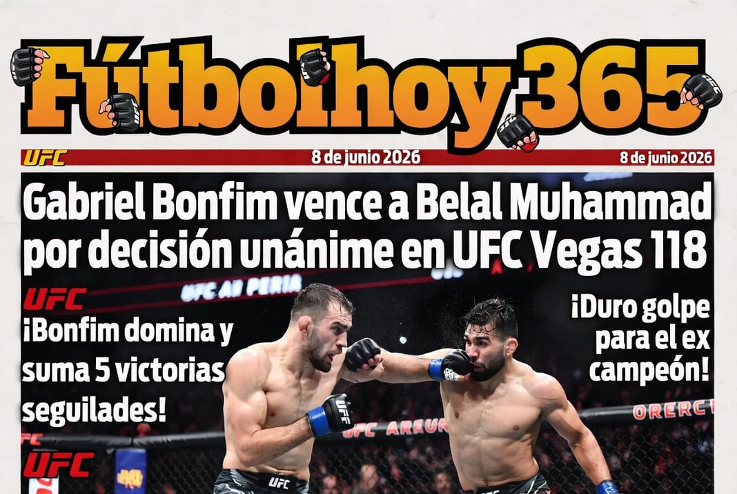 Gabriel Bonfim vence a Belal Muhammad por decisión unánime en UFC Vegas 118