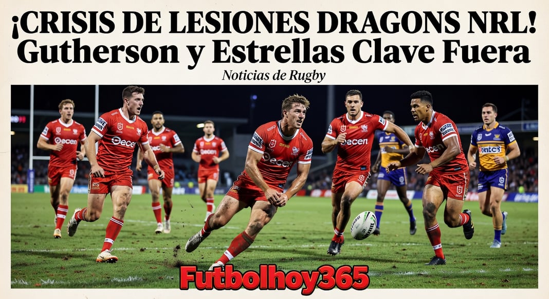 Actualización Lesiones Dragons NRL Ronda 6: Clint Gutherson y Jugadores Clave