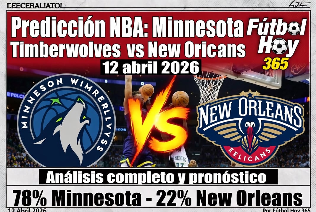 Predicción NBA Minnesota Timberwolves vs New Orleans Pelicans 12 abril 2026