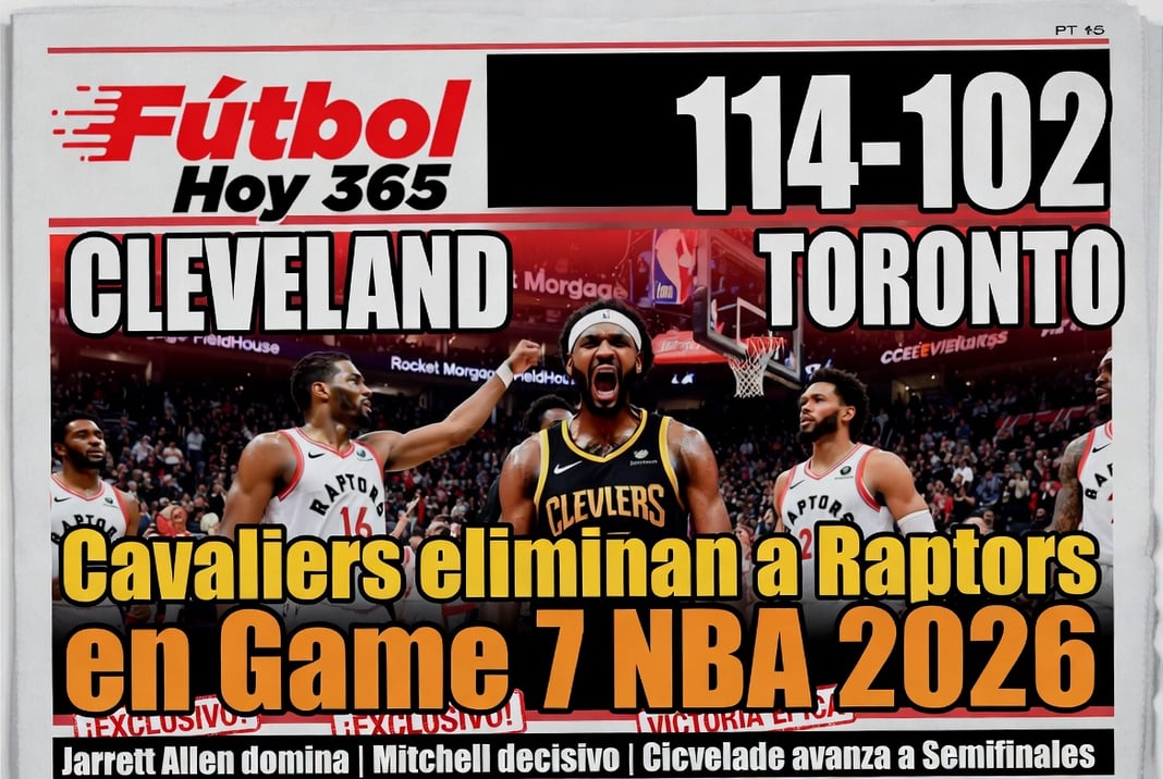 Cleveland 114-102 Toronto Cavaliers eliminan a Raptors en Game 7 NBA 2026