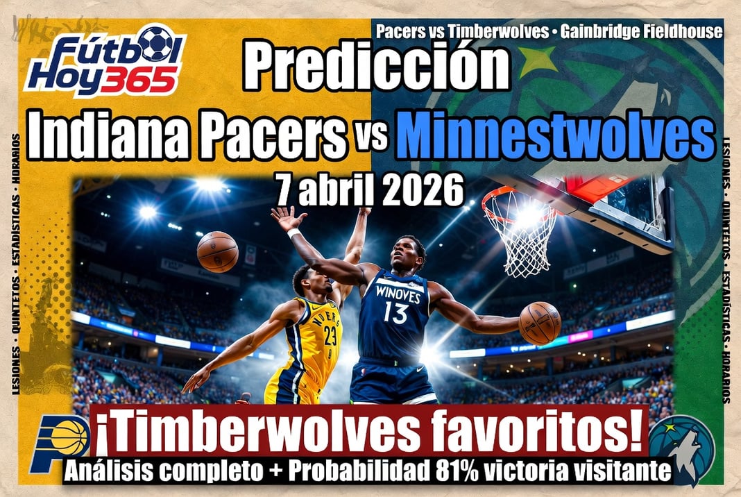 Predicción Indiana Pacers vs Minnesota Timberwolves 7 abril 2026