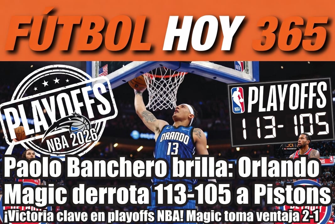 Paolo Banchero brilla Orlando Magic derrota 113-105 a Pistons