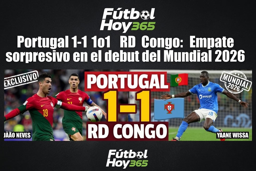 Portugal 1-1 RD Congo Empate sorpresivo en el debut del Mundial 2026