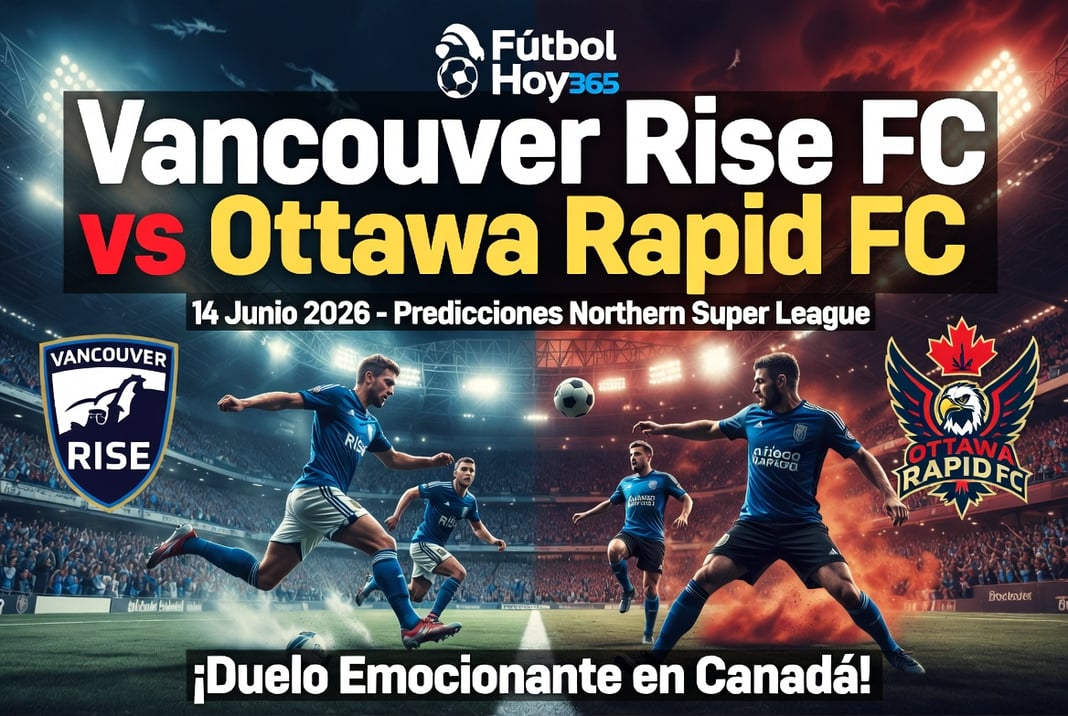 predicciones Northern Super League Vancouver Rise FC vs Ottawa Rapid FC 14 Junio 2026