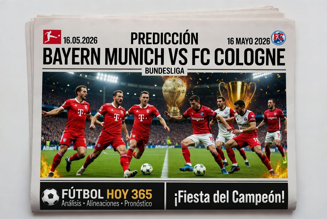 Prediccion Bayern Munich vs FC Cologne 16 Mayo 2026 Bundesliga